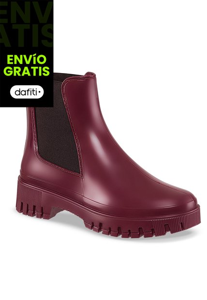 Botines Lluvia Kathie Vino Croydon Para Mujer