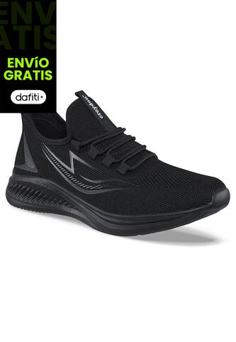 Tenis Running Drazz Negro-Negro Para Hombre Croydon Croydon