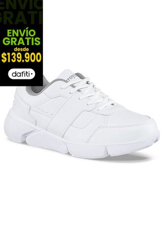 Tenis Colegio Hannir C Blanco-Gris Para Hombre Y Mujer Croydon Croydon