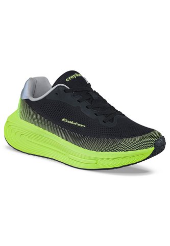 Tenis Running Tulob Negro-Verde Croydon Para Hombre Croydon