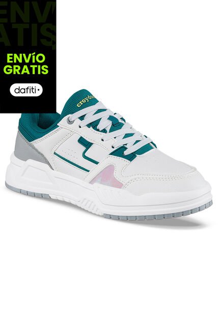 Tenis Urbanos Torx Blanco-Verde Para Mujer Croydon