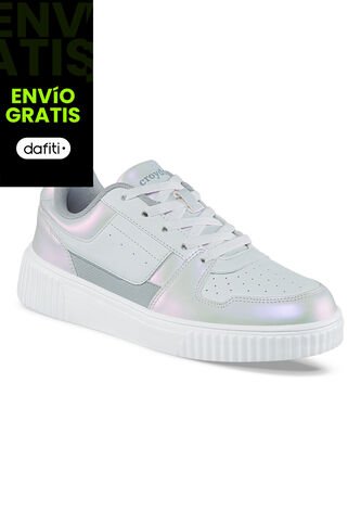 Tenis Urbanos Argenyx Blanco-Gris Para Mujer Croydon Croydon