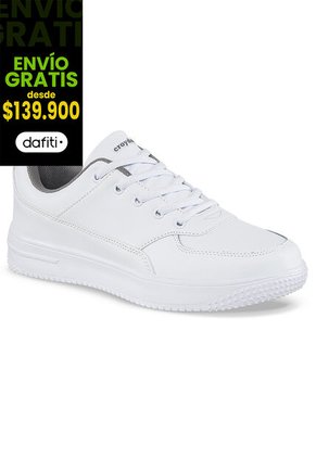 Tenis Colegio Shopir Pro C Blanco-Gris Para Niño Y Niña Croydon