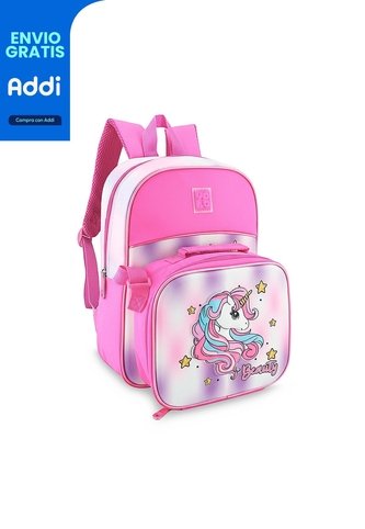 Morral + Lonchera Beauty Rosa Croydon Para Niña Croydon