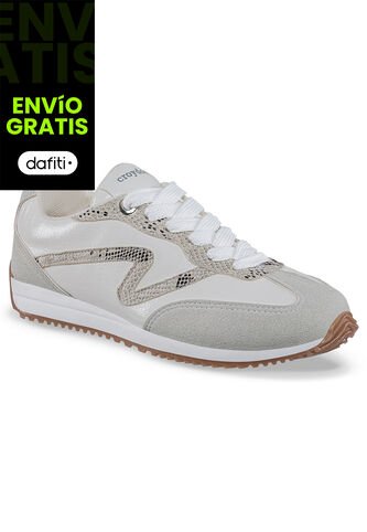 Tenis Urbanos Quimbaya Blanco-Gris Croydon Para Mujer Croydon