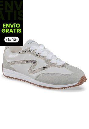 Tenis Urbanos Quimbaya Blanco-Gris Croydon Para Mujer