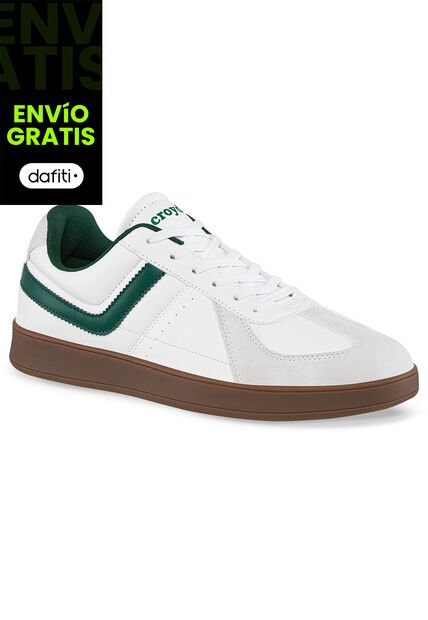 Tenis Pinal Blanco-Verde Para Hombre Croydon