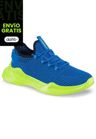 Tenis Running Wuwa Azul-Verde Para Hombre Croydon Croydon