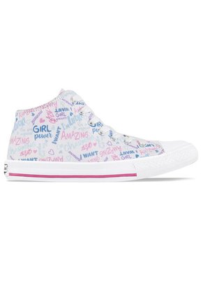 Botines Charming Alto Blanco Croydon Para Niña