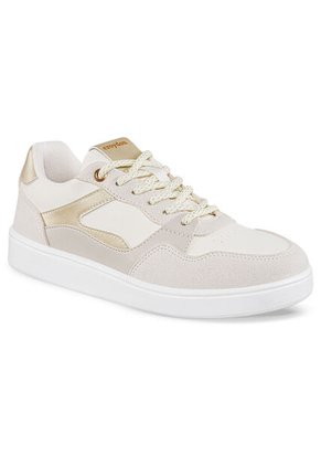 Tenis Urbanos Luccya Beige-Oro Croydon Para Mujer