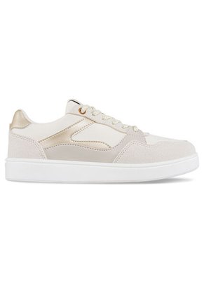 Tenis Urbanos Luccya Beige-Oro Croydon Para Mujer