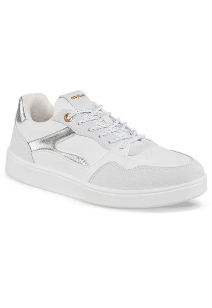 Tenis Urbanos Luccya Blanco-Plata Croydon Para Mujer