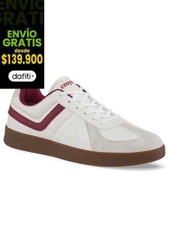 Tenis Pinal Blanco-Vino Para Hombre Croydon Croydon