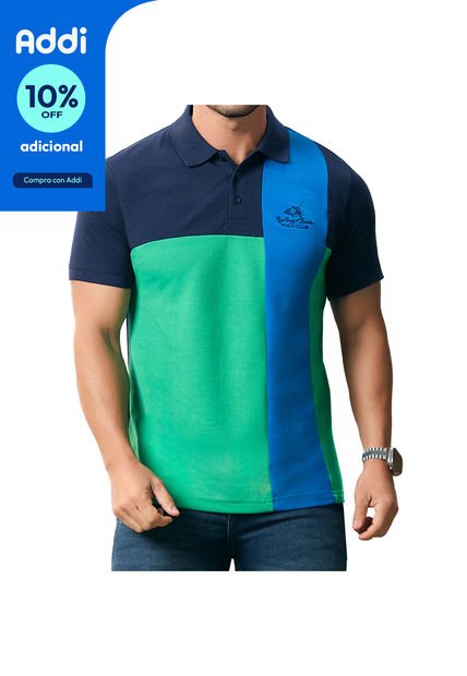 Camiseta Polo Roger Azul Para Hombre Croydon