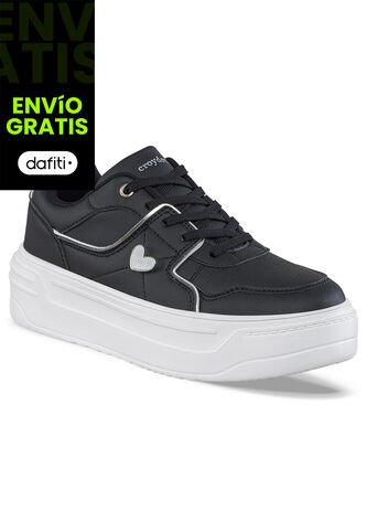 Tenis Casuales Mefos Negro Croydon Para Mujer Croydon