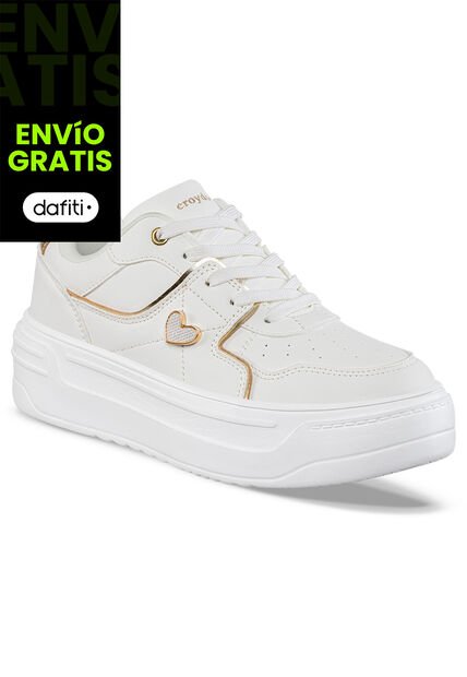Tenis Casuales Mefos Blanco Croydon Para Mujer