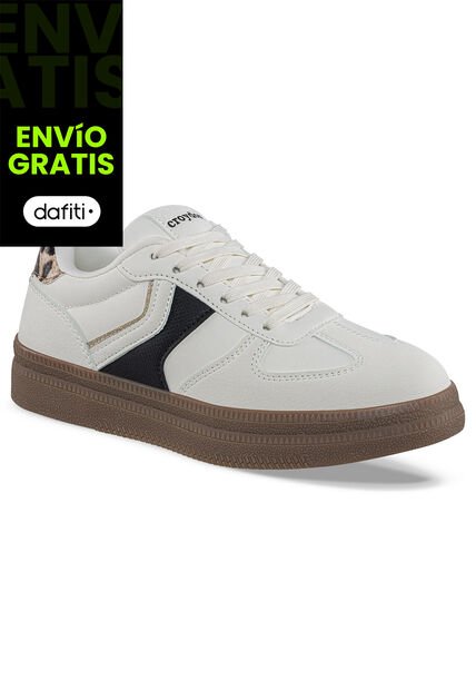 Tenis Casuales Mqek Beige Croydon Para Mujer