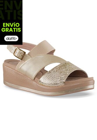 Sandalias Tacón Whitni Oro Croydon Para Mujer Croydon