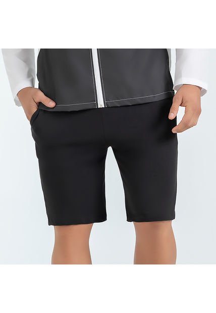 Bermuda Felipe Negro Para Hombre Croydon