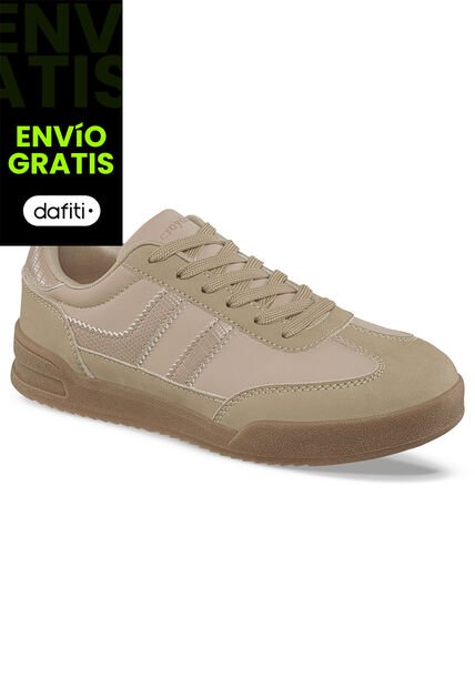 Tenis Casuales Lizon Beige Croydon Para Mujer