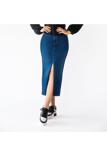Falda Salome Azul Osc Para Mujer Croydon