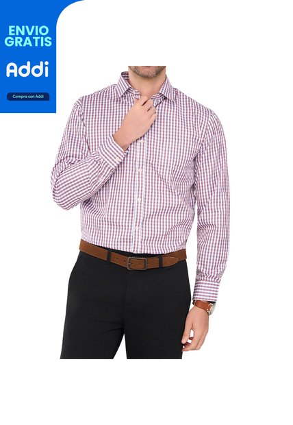 Camisa Ian Ml Rojo Croydon Para Hombre