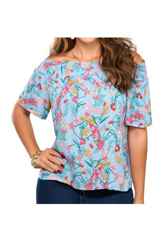 Blusa Alesya Azul Celeste Para Mujer Croydon Croydon