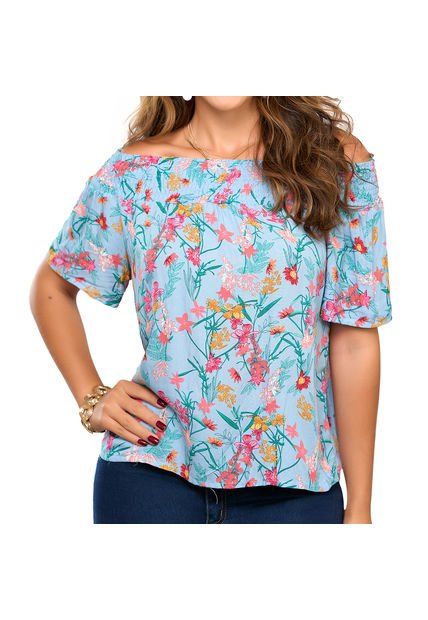 Blusa Alesya Azul Celeste Para Mujer Croydon