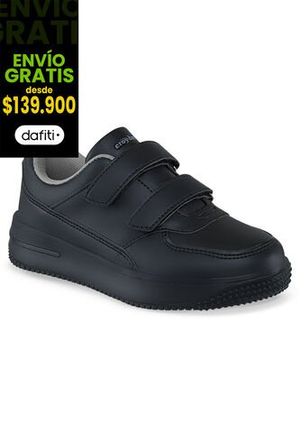 Tenis Colegio Shopir V Negro-Gris Para Niño Y Niña Croydon Croydon