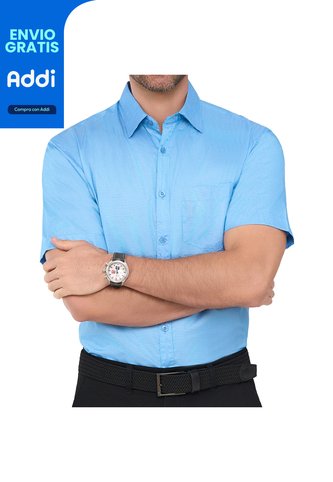 Camisa Teo Mc Azul Celeste Croydon Para Hombre Croydon