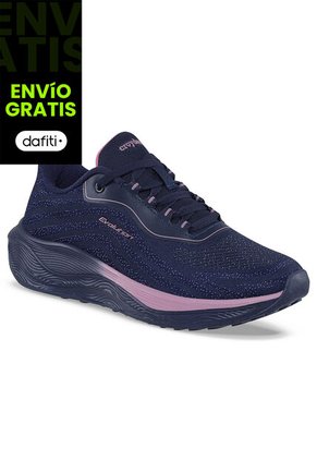 Tenis Running Seph Azul Osc-Fucsia Croydon Para Mujer