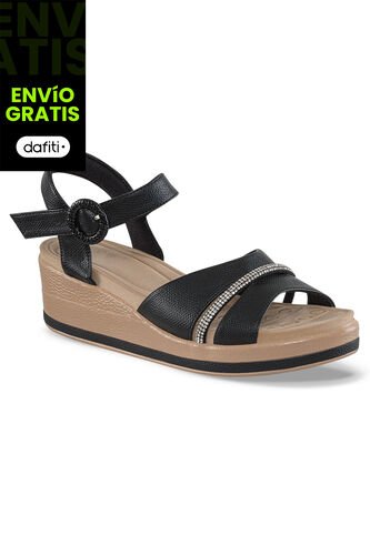 Sandalias Tacón Genoveva Negro Croydon Para Mujer Croydon