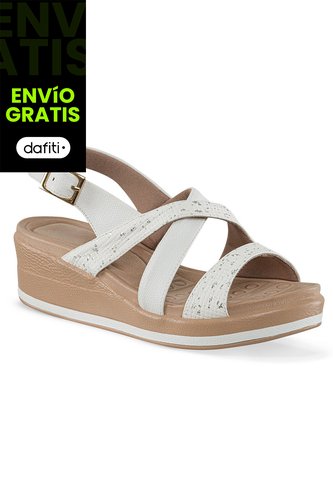 Sandalias Tacón Andrey Blanco Croydon Para Mujer Croydon