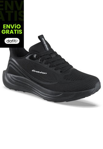 Tenis Running Peko Negro-Negro Croydon Para Mujer Croydon
