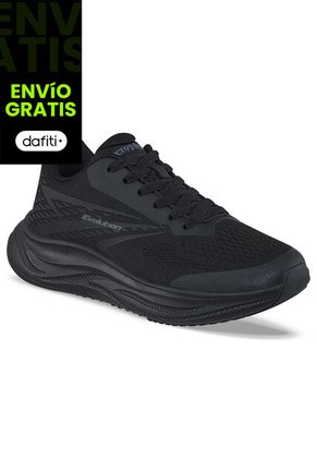 Tenis Running Linor Negro-Negro Croydon Para Mujer