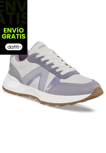 Tenis Urbanos Bekir Blanco-Lila Croydon Para Mujer