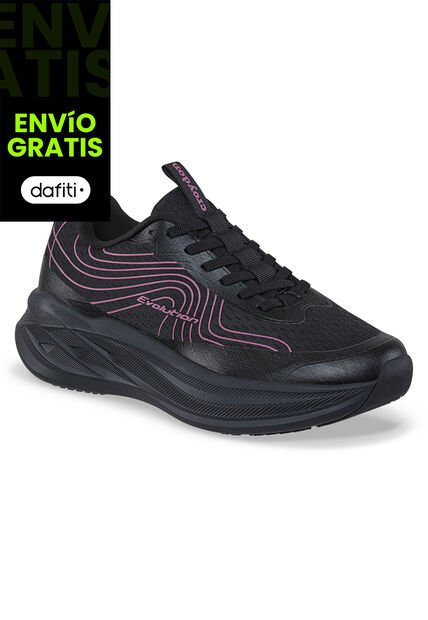Tenis Running Syhu Negro Croydon Para Mujer