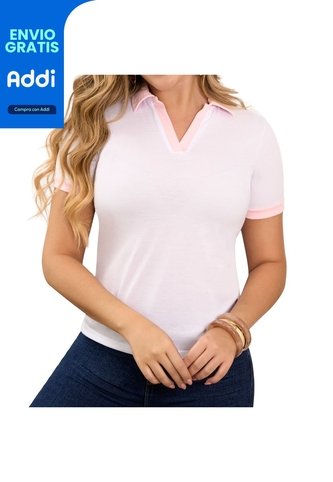 Blusa Polo Luisa Blanco Croydon Para Mujer Croydon