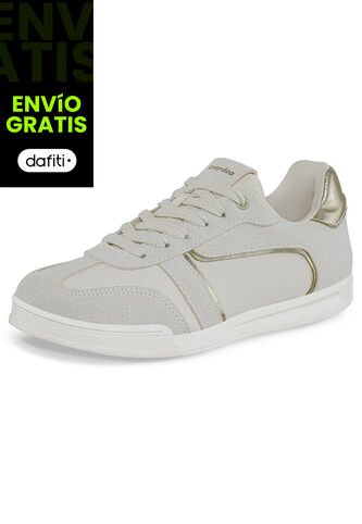 Tenis Urbanos Alegra Beige-Oro Croydon Para Mujer Croydon