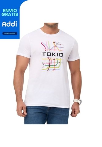 Camiseta Tokio Blanco Croydon Para Hombre Croydon
