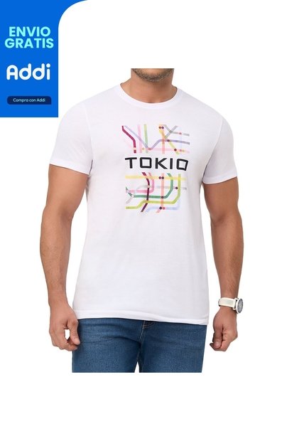 Camiseta Tokio Blanco Croydon Para Hombre