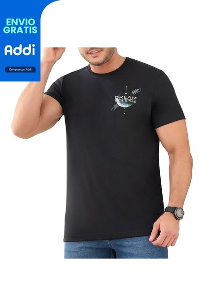 Camiseta Inspire Negro Croydon Para Hombre
