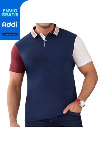 Camiseta Polo Leo Azul Osc Croydon Para Hombre Croydon