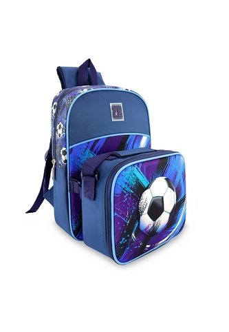 Morral + Lonchera Soccer Azul Rey Croydon Para Niño Croydon
