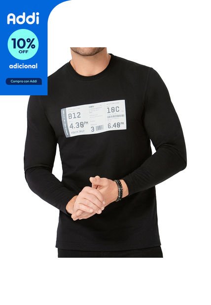 Camibuzo Enzo Negro Para Hombre Croydon