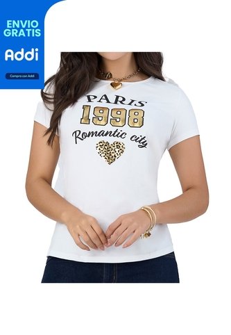 Camiseta Lele Marfil Croydon Para Mujer Croydon