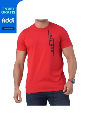 Camiseta Julian Estampada Rojo Croydon Para Hombre Croydon