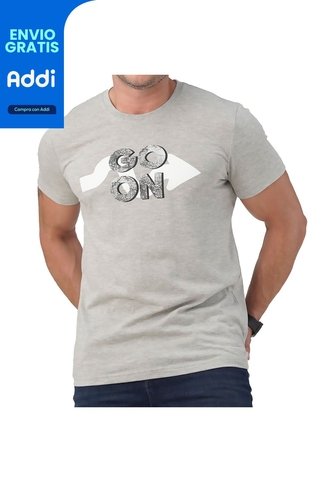 Camiseta Jeronimo Estampada Gris Croydon Para Hombre Croydon