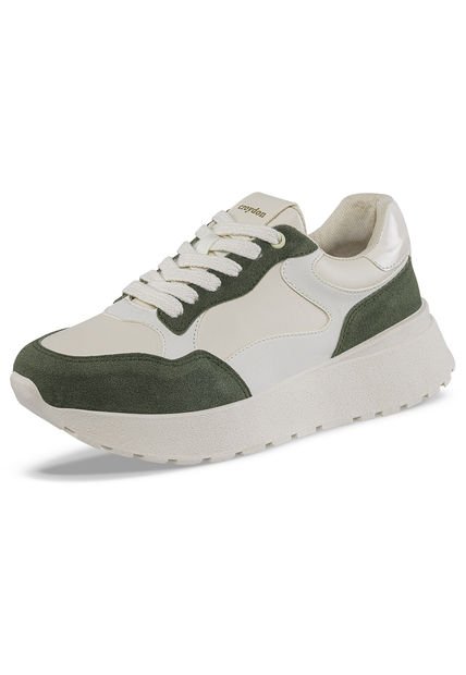 Tenis Urbanos Agatha Beige-Verde Para Mujer Croydon