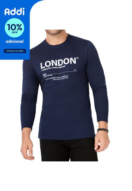 Camibuzo Matt Azul Marino Para Hombre Croydon